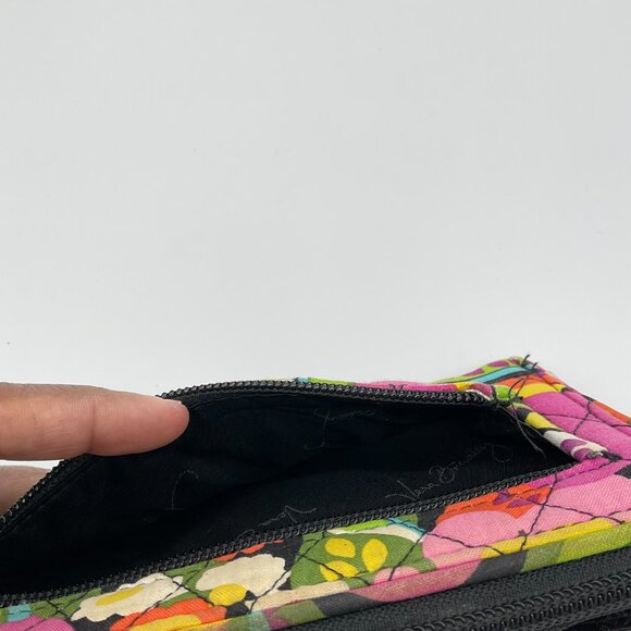VERA BRADLEY FLORAL TURNLOCK CLASP WALLET Quilted - Picture 4 of 6